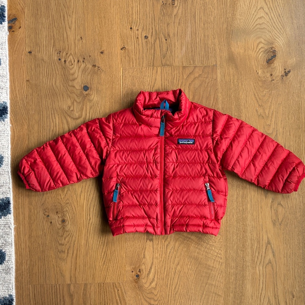 Patagonia Red Kids Quilted Down Jacket